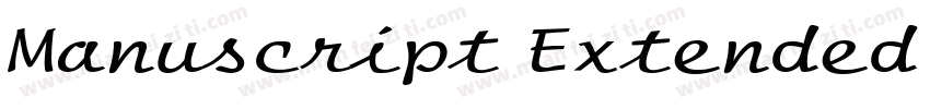 Manuscript Extended BoldItalic字体转换